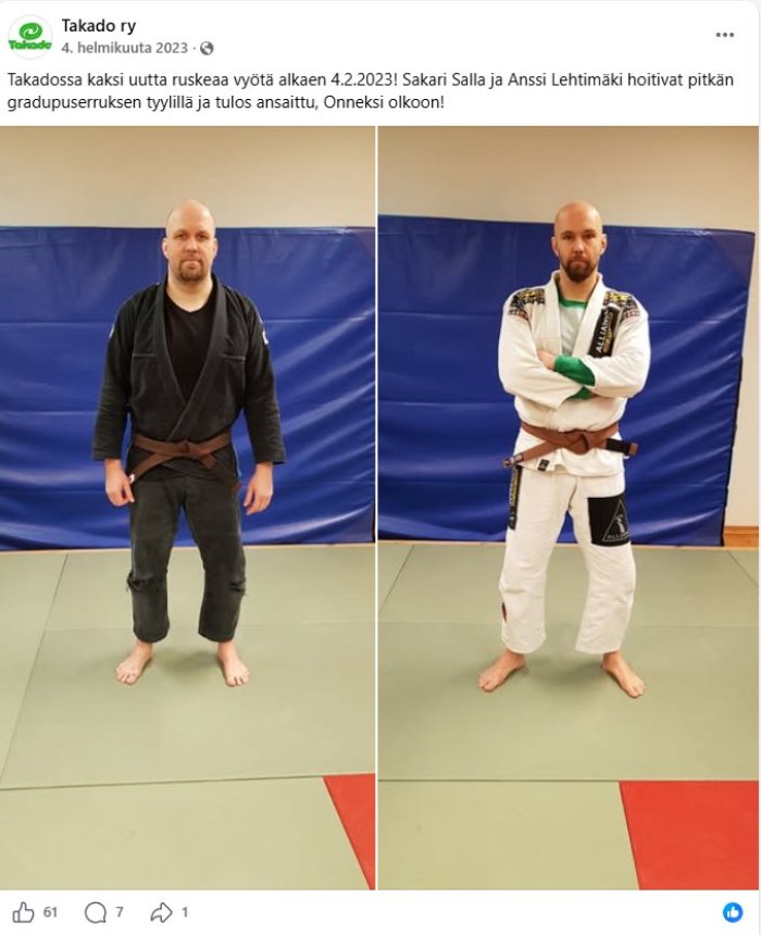 Brown belt · March 4, 2023 · Promoted by Markku Juntunen