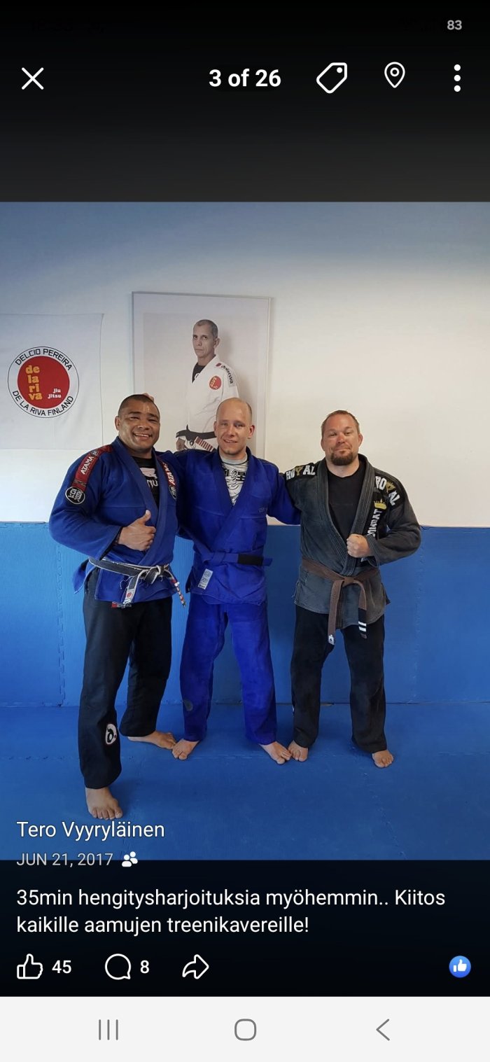 Blue belt · July 21, 2017 · Promoted by Delcio Pereira