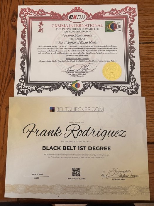 Black belt 1st degree · July 1, 2023 · Promoted by Enrique Watson