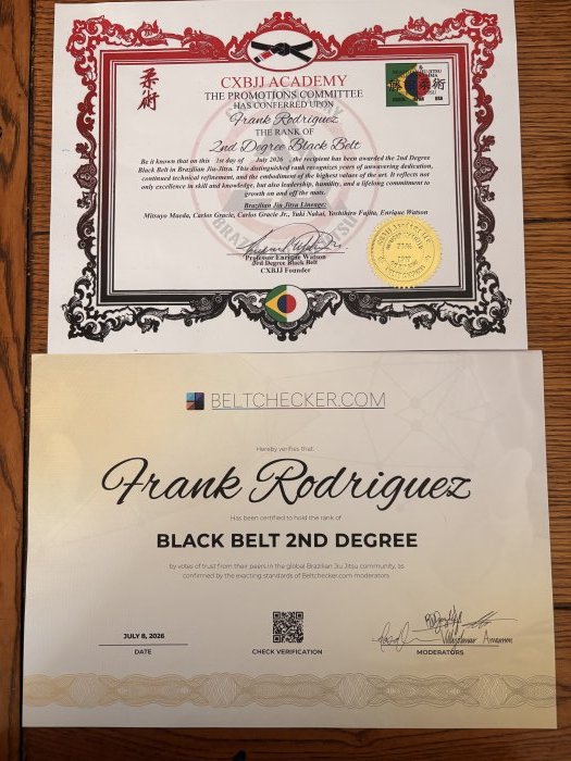 Black belt 2nd degree · July 1, 2026 · Promoted by Enrique Watson