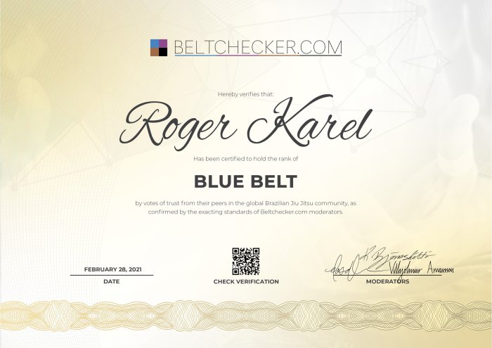 Blue belt · October 28, 2019 · Promoted by Salvatore Pace