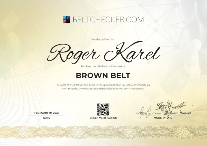 Brown belt · August 14, 2024 · Promoted by Hadrian Howard
