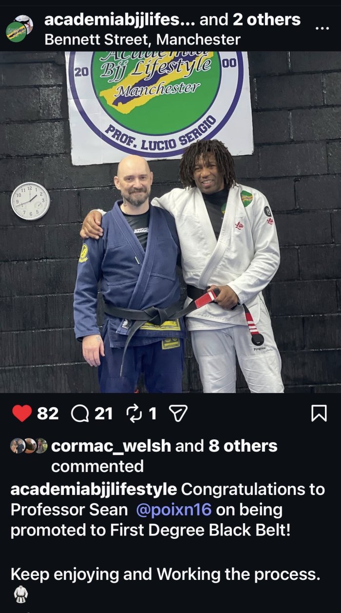 Black belt 1st degree · December 22, 2025 · Promoted by Lucio Sergio Dos Santos