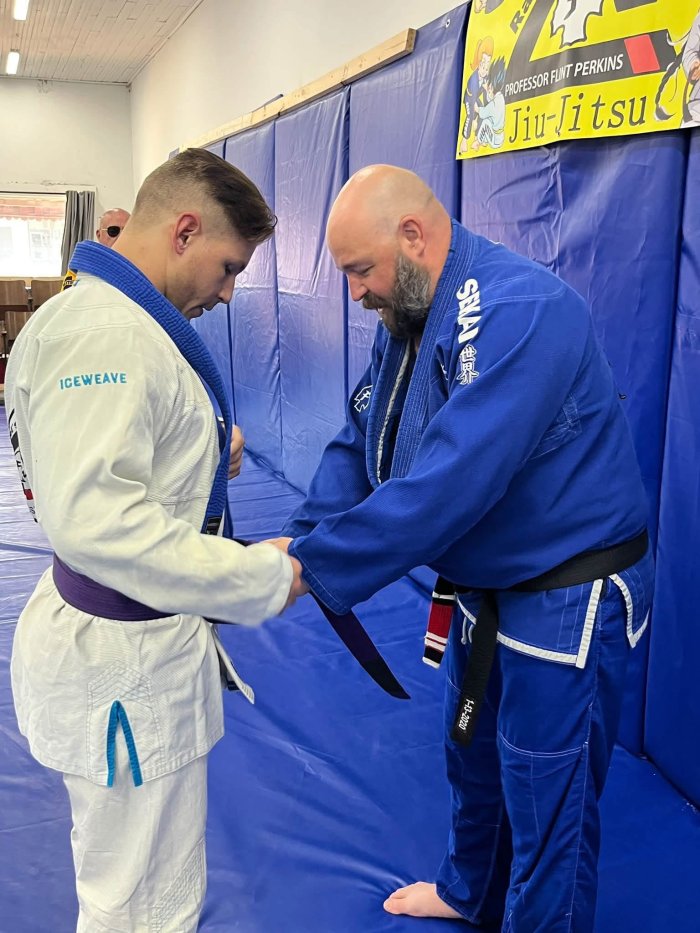 Purple belt · September 19, 2026 · Promoted by Flint Perkins