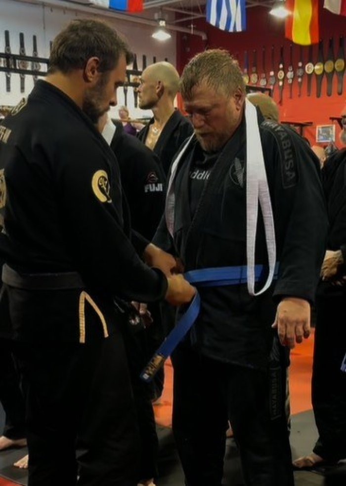 Blue belt · September 19, 2026 · Promoted by Jake Gilmour