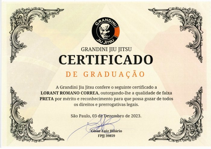 Black belt · December 3, 2023 · Promoted by Cesar Luis Hilario
