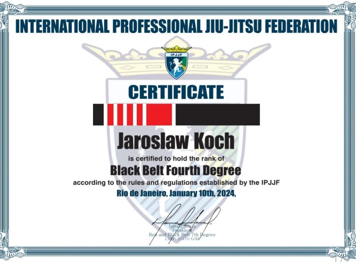 Black belt 4th degree · January 10, 2024 · Promoted by Leonardo Neves