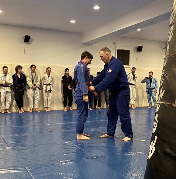Brown belt · September 22, 2026 · Promoted by Andrew Perkins