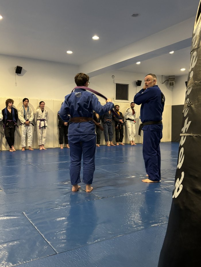 Brown belt · September 22, 2026 · Promoted by Andrew Perkins