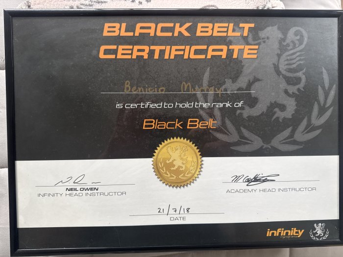Black belt · July 21, 2018 · Promoted by Marcus Collings