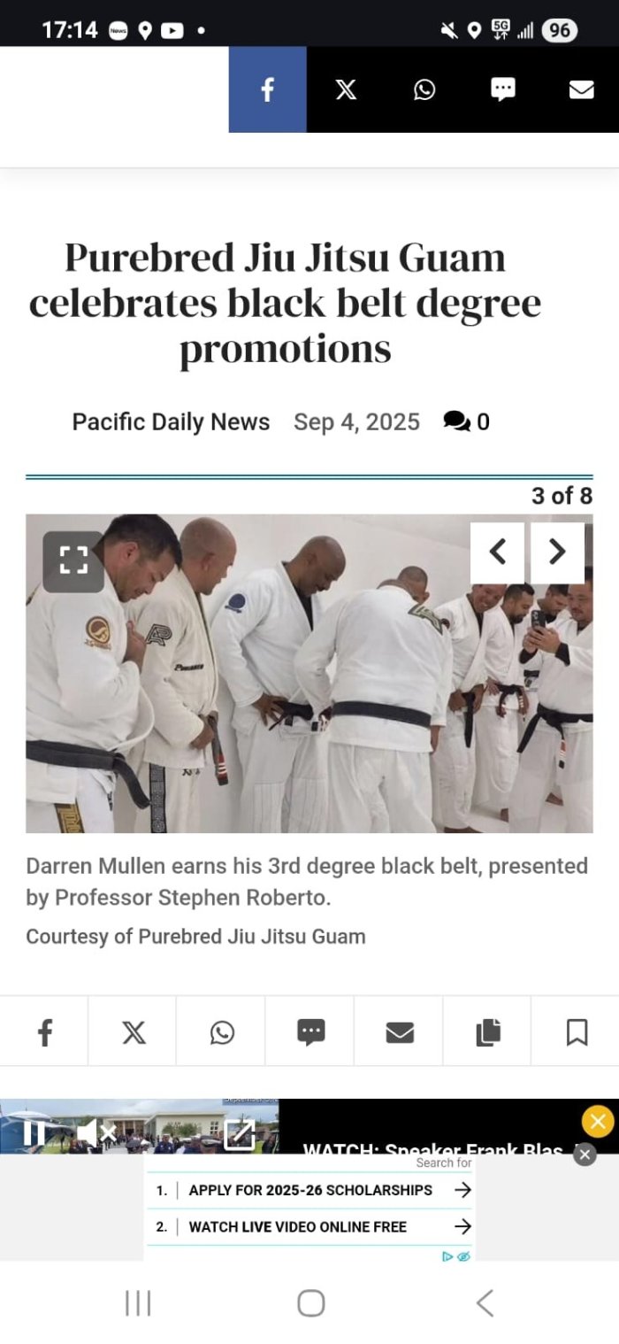 Black belt 3rd degree · December 3, 2025 · Promoted by Steve Roberto