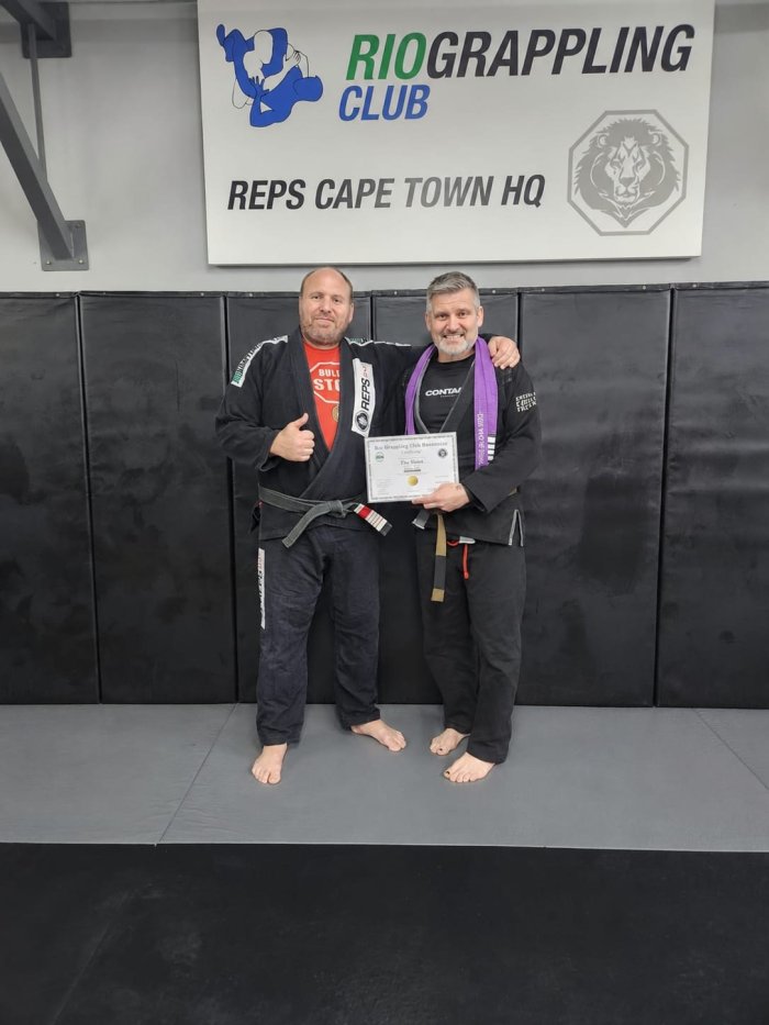 Brown belt · June 14, 2026 · Promoted by Rico Hattingh