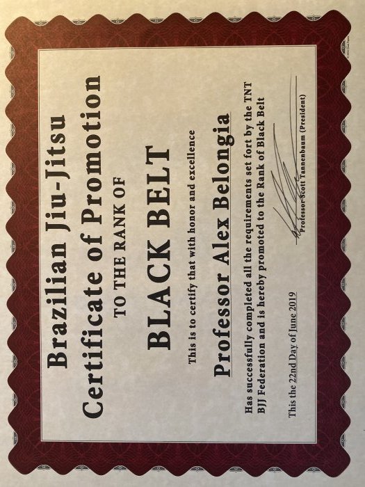 Black belt · June 22, 2019 · Promoted by Scott Tannenbaum