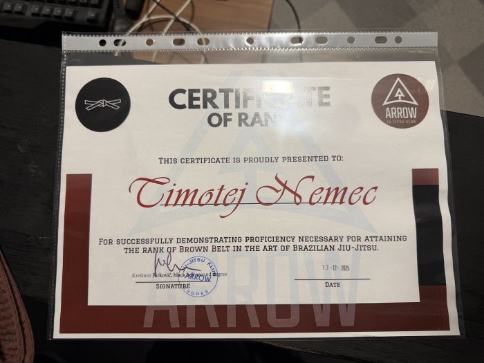 Brown belt · December 13, 2025 · Promoted by Krešimir Jurković