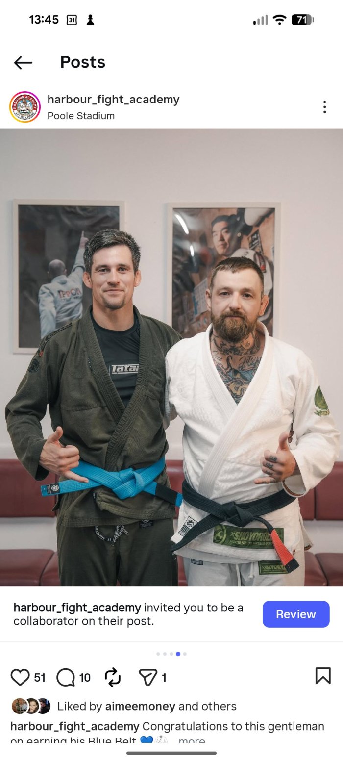 Blue belt · June 22, 2026 · Promoted by Szymon Lisiak
