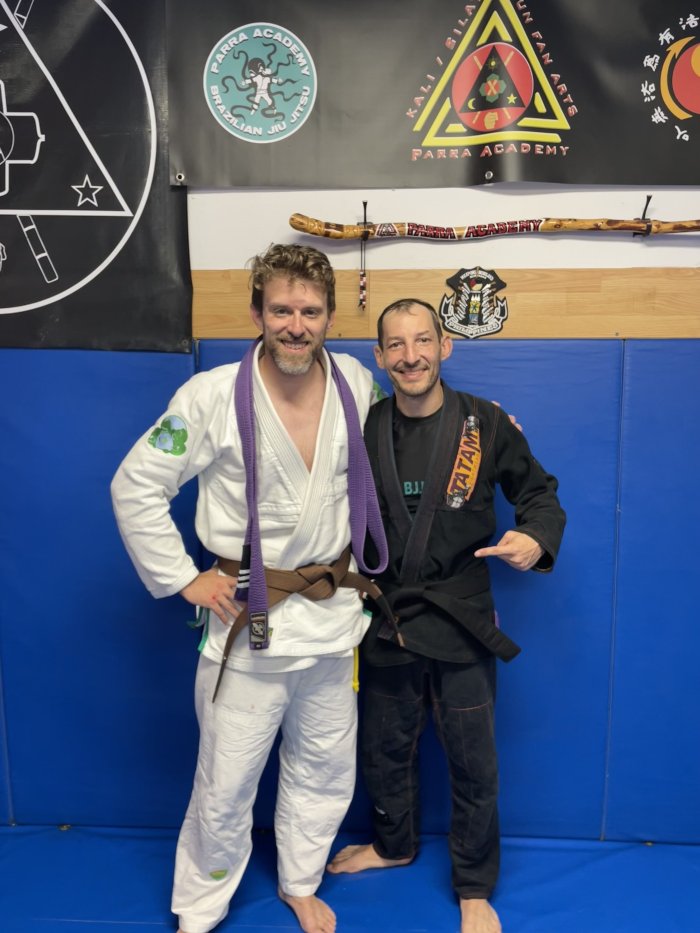 Brown belt · May 31, 2026 · Promoted by Jeff Parra