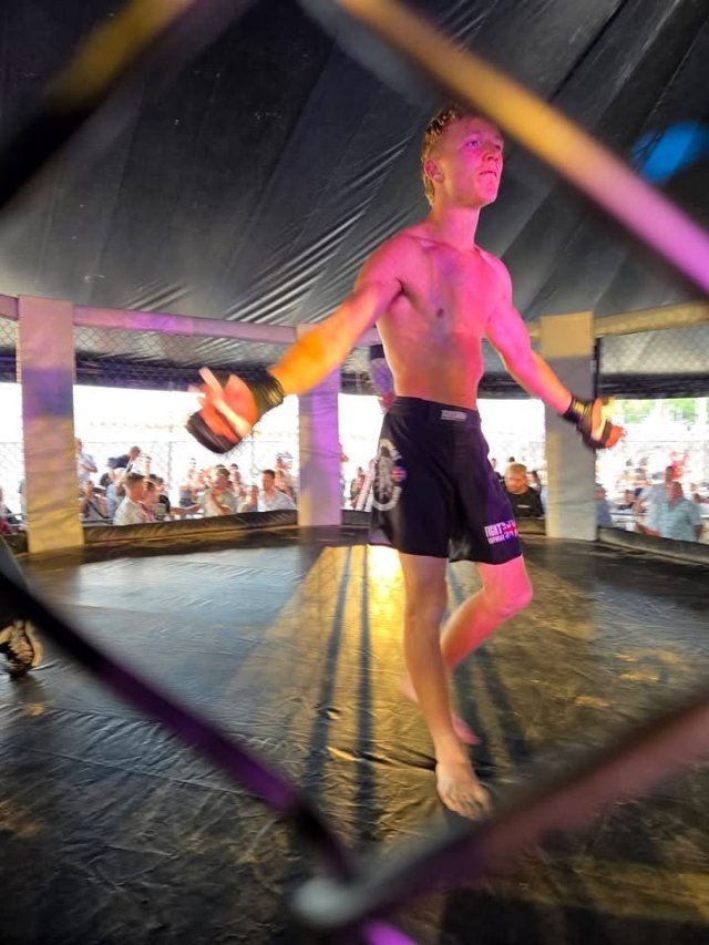 Winning third MMA fight